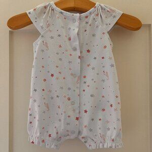 The Little White Company London Baby Playsuit Bodysuit Size Newborn